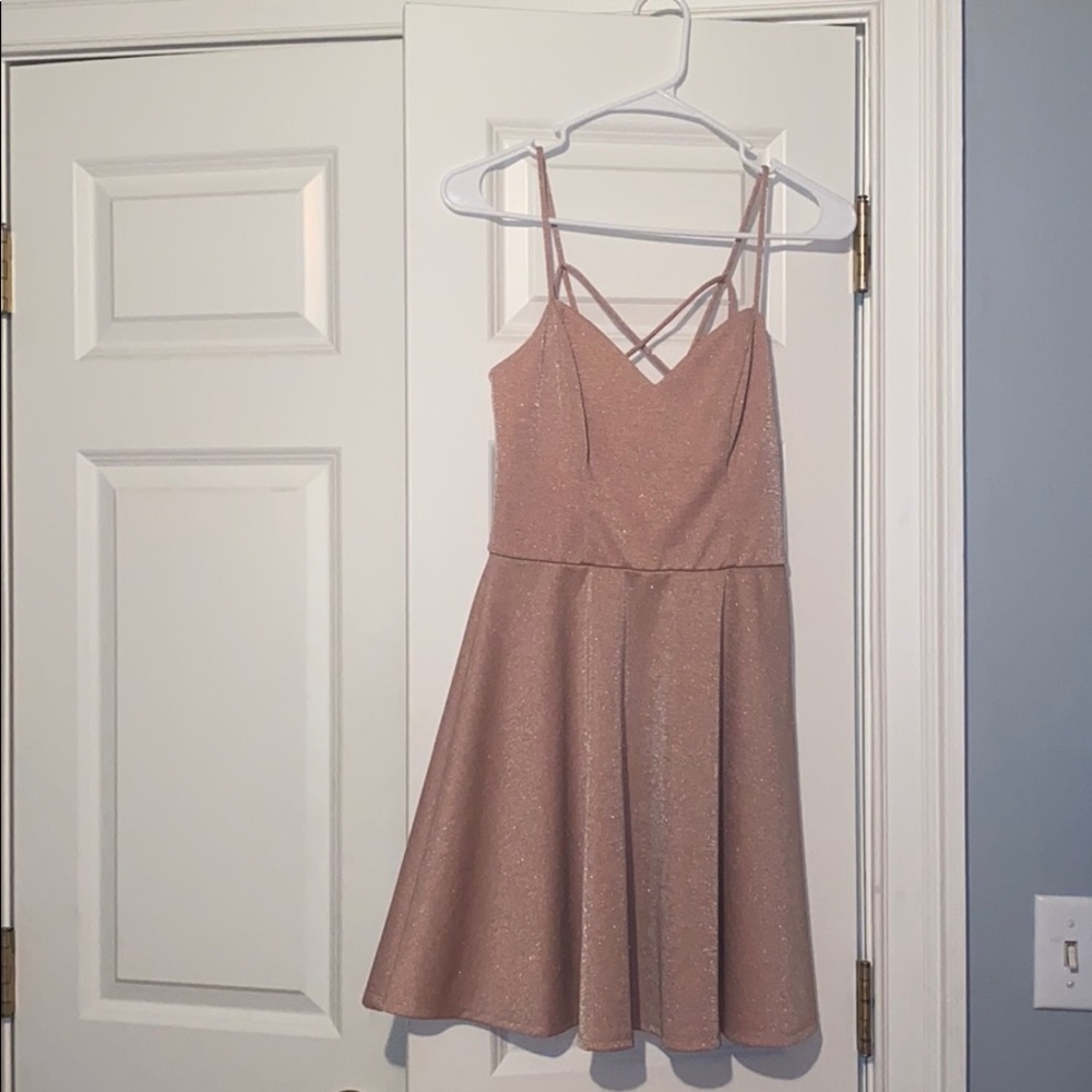 A blush colored dress